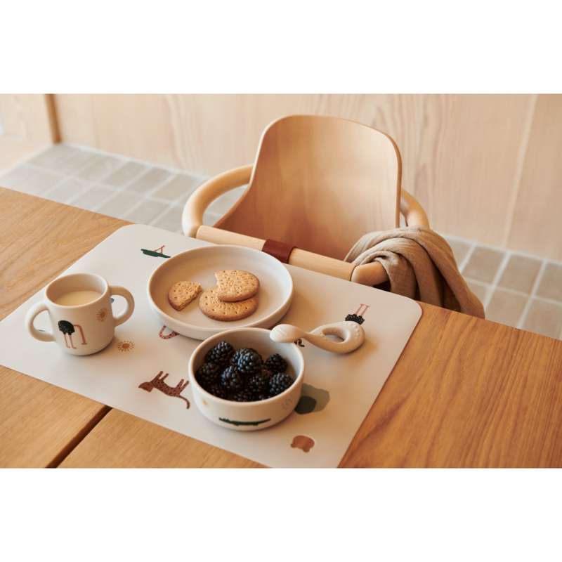 Liewood Vivi Baby Feeding Set - 4 pieces - Silicone - Safari/Sandy Mix 