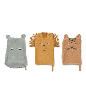 Liewood Sylvester Ručnici za pranje - 3-pak - Safari Mix 