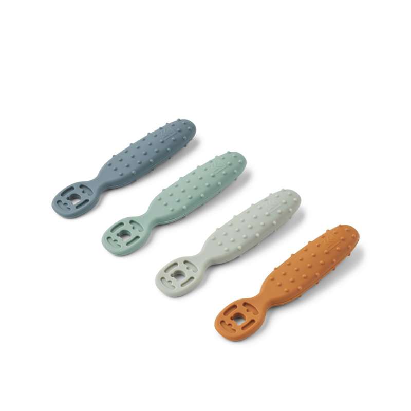 Cuillères à oreilles Caelia Baby - pack de 4 - Bleu baleine Multi Mix 