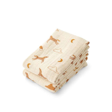 Liewood Lewis Muslin Pañales de tela - 2-pack - Dream/Ecru 