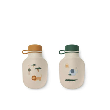 Liewood Lizzie Smoothie Flasche - 2er-Pack - Safari Sandy Mix 