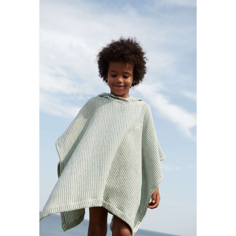 Liewood Paco Poncho - Bestickt - Y/D Streifen Pfefferminz/Creme de la Creme 