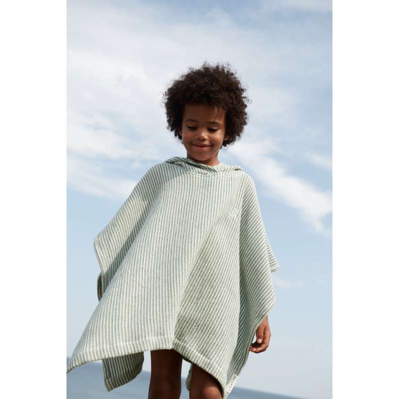 Liewood Paco Poncho - Embroidered - Y/D Stripe Tuscany Rose/Cream of the Cream 