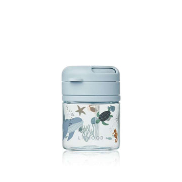 Liewood Pavia Tritan Szívószálas bögre - 280ml - Tengeri lény/Homokos 