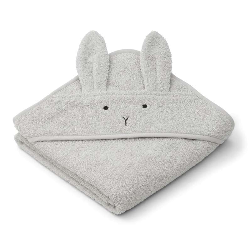 Liewood Albert Hooded Towel - Baby - Rabbit - Dumbo Grey 