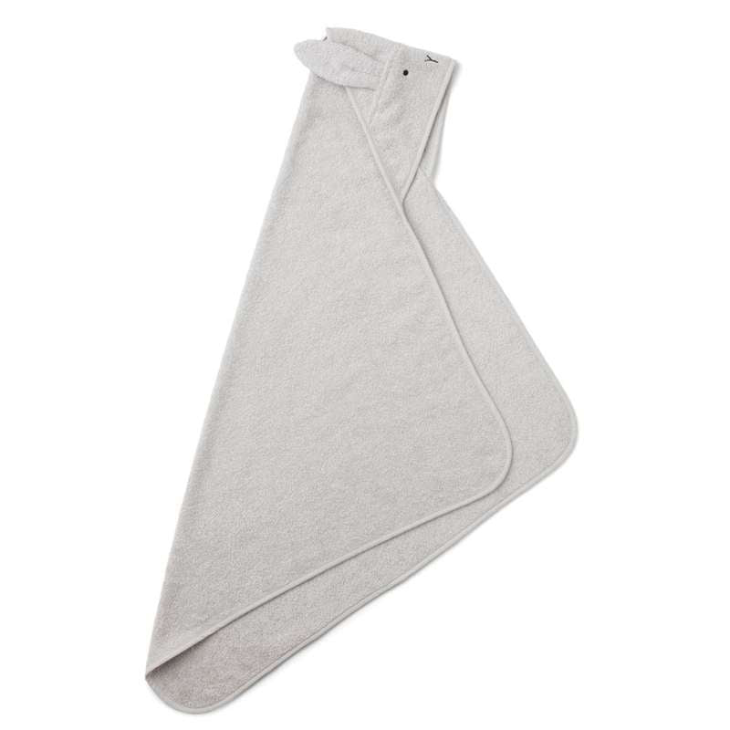 Liewood Albert Hooded Towel - Baby - Rabbit - Dumbo Grey 