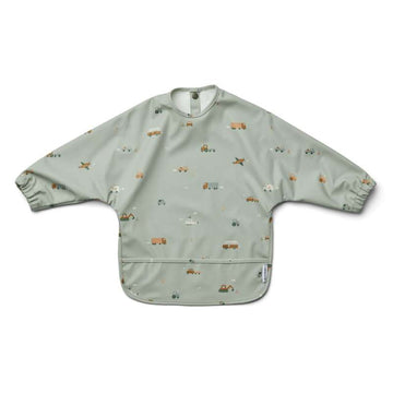 Liewood Merle Cape Bib Salopette - Véhicules - Mélange de bleu pâle 