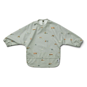 Liewood Merle Cape Bib Slab - Voertuigen - Dove Blauw Mix 