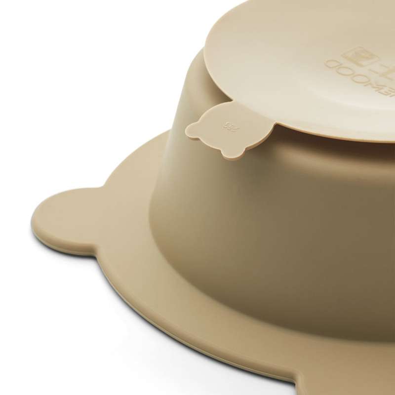 Liewood Peonía Antideslizante Cuenco - 2-Pack - Sandy/Oat 