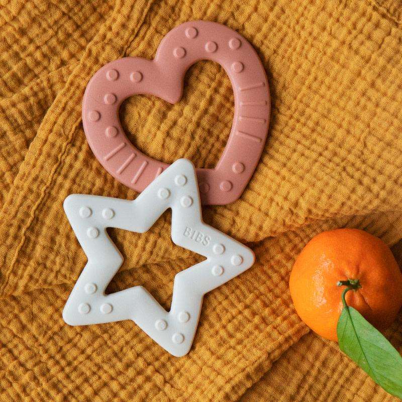 BIBS Spielen - Baby Bitie Beißring - Herz - Salbei 