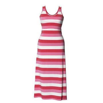 Boob Nursing and waiting dress - Cameron - multi stripe pink 