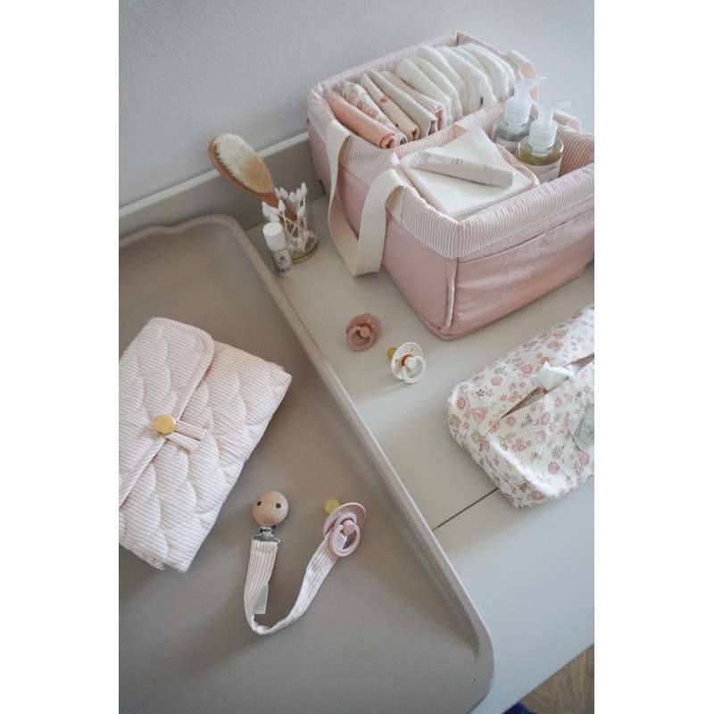 Cam Cam Copenhagen Zawieszka do smoczka - GOTS - Classic Stripes Rose
