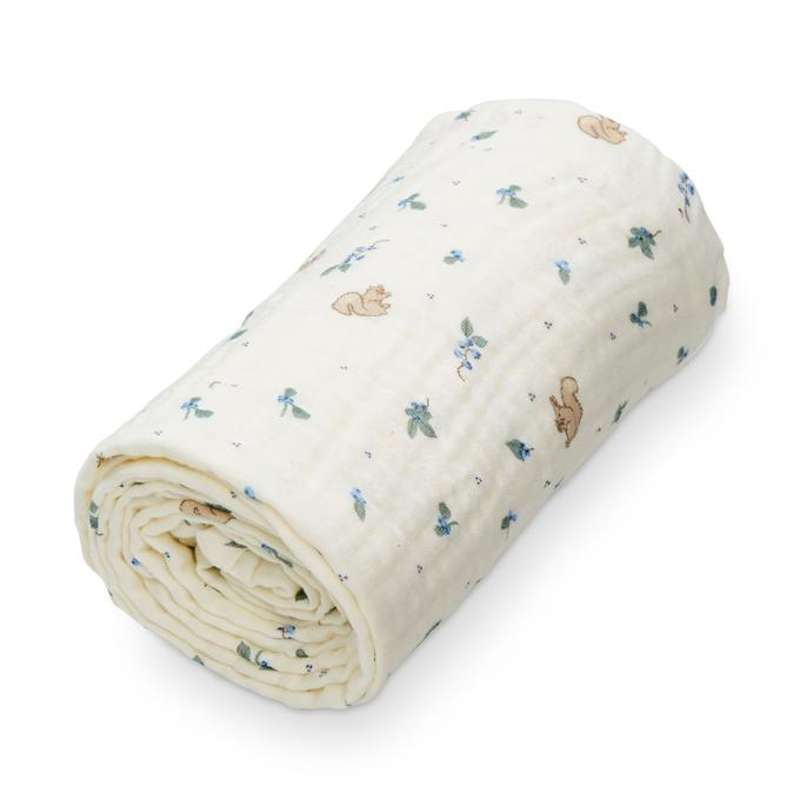 Cam Cam Copenhagen Muslin Baby Blanket - GOTS - Blueberries 