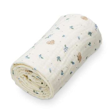 Cam Cam Copenhagen Muslin Baby Blanket - GOTS - Blueberries 