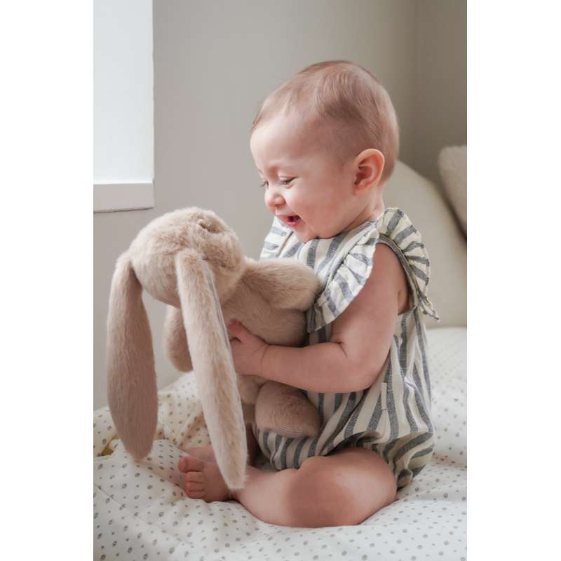 Cam Cam Copenhagen Billie Kaninbamse - Latte/Classic Stripes Camel