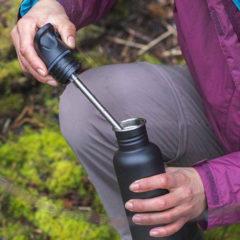 Klean Kanteen Classic Trinkflasche - Flip/Seal SportCap - 800ml - Schwarz 