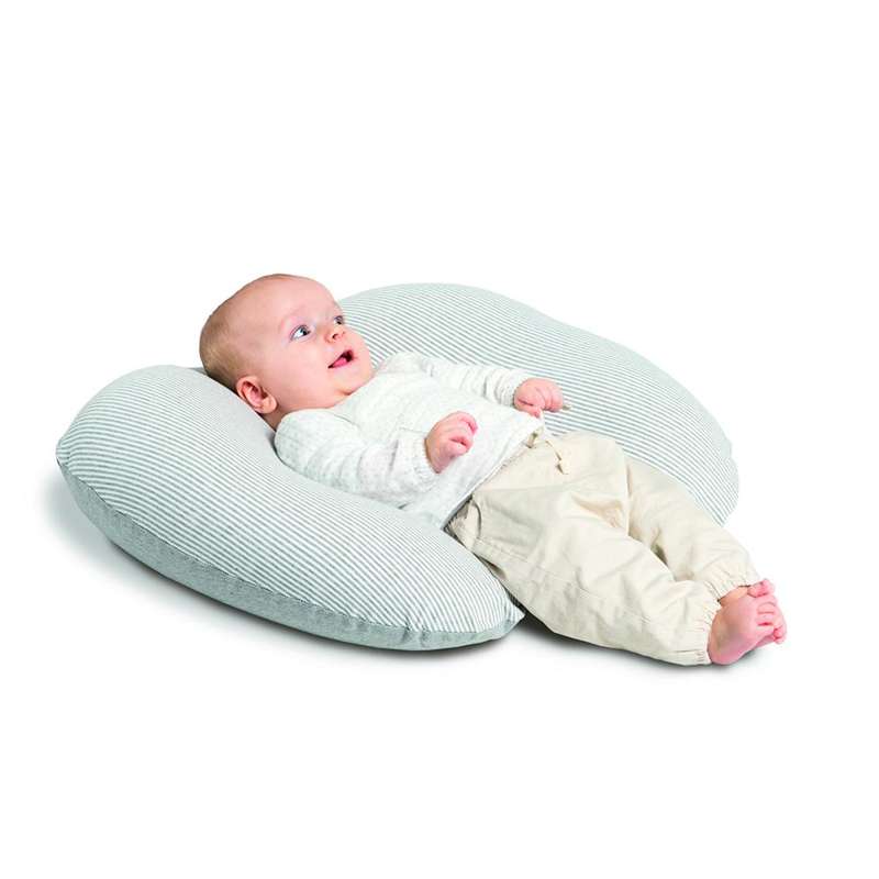 Doomoo Coussin d'allaitement - Rayé - Grå 