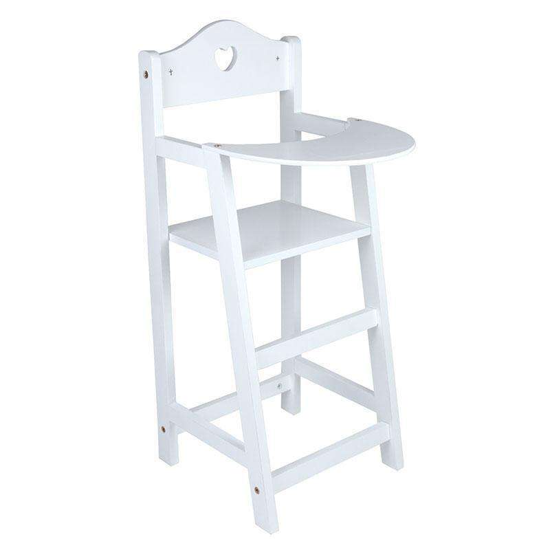 Poppenstoel in Wit, hout 