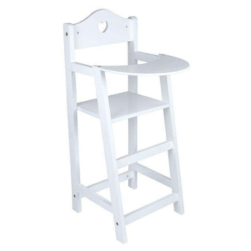 Poppenstoel in Wit, hout 