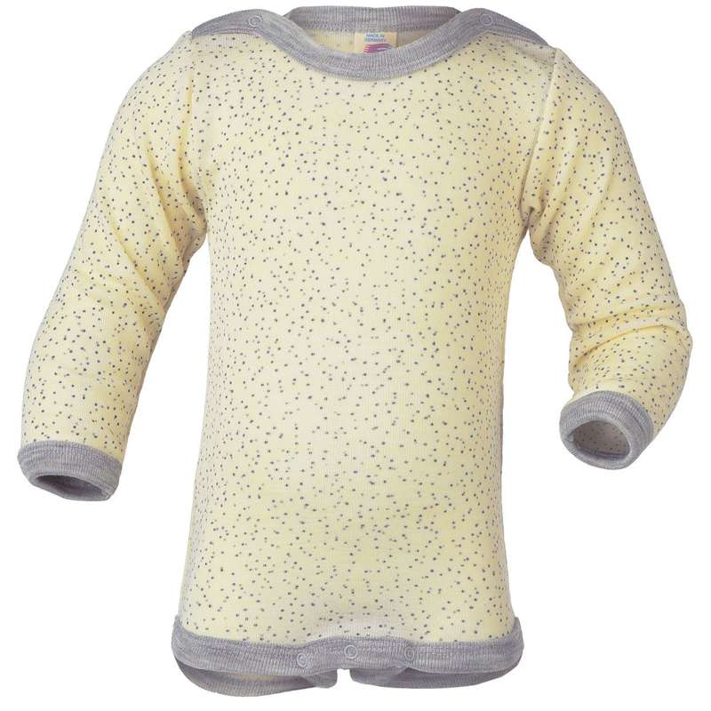 Engel Natur Body with Long Sleeves - Wool/Silk - Natural Dots 
