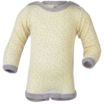 Engel Natur Body with Long Sleeves - Wool/Silk - Natural Dots 