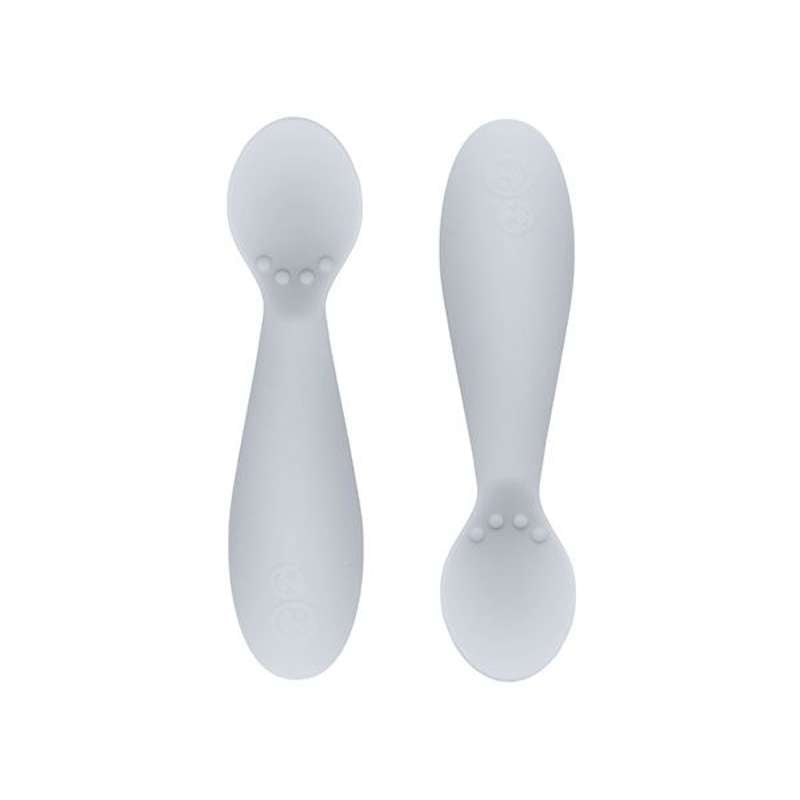 EZPZ Petite Cuillère 2 pcs. Cuillères en silicone - Clair Grå 