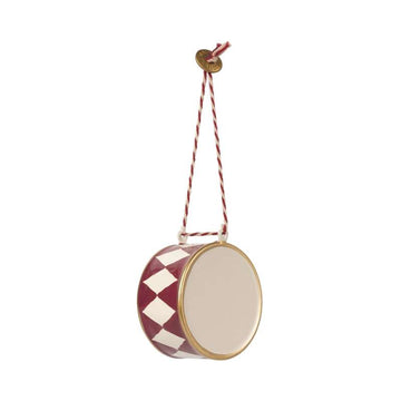 Maileg Kerstornament van Metaal - Trommel - Groot - Rood 