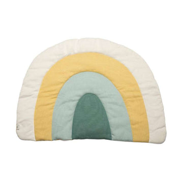 Sebra Knitted play mattress - rainbow - dusty green 