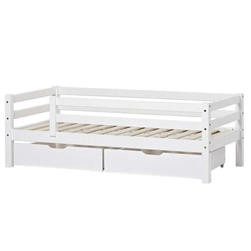 Hoppekids ECO Dream - Peuterbed m. Bedhekje en Lades - 70x160 cm. - Wit 