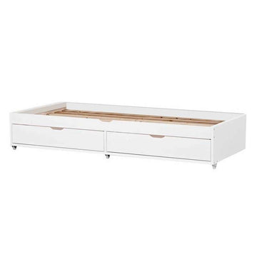 Hoppekids DELUXE - Pull-out bed on wheels (Multiple Sizes) - White 