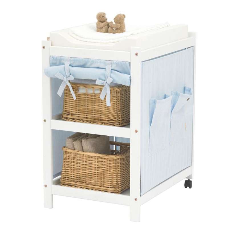 Hoppekids IDA-MARIE Changing table including changing cushion and curtain - Light blue 