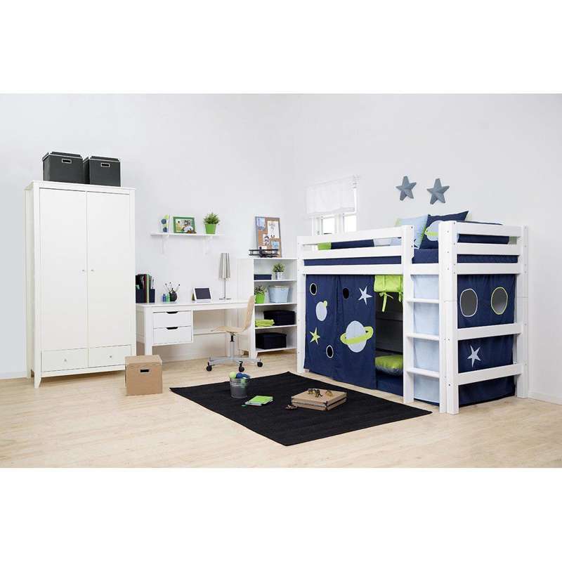 Hoppekids Wardrobe with 2 Doors and 2 Drawers - White 