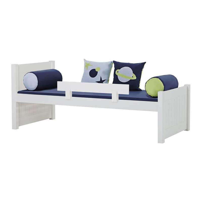 Hoppekids NOAH DELUXE - Cama infantil - 1 Lado e 1 Alto Cabeceira - 90x200cm - Branco 