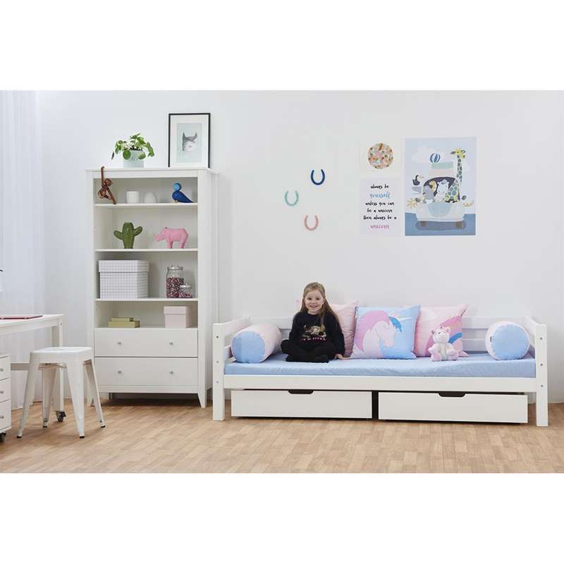 Hoppekids ECO Luxury - Doorlopend Bedhekje (Verschillende Maten) - Wit 