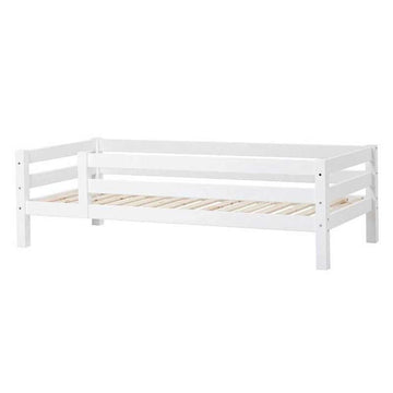 Hoppekids ECO Luxury - Lit junior - 90x200 cm. - 3/4 Barrière de lit - Sommier flexible - Blanc 