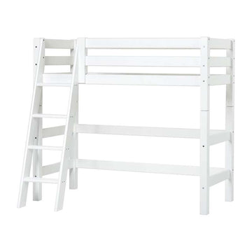 Hoppekids ECO Luxury - Mittelhochbett - Schräge Treppe - Verschiedene Größen - Weiß 