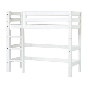 Hoppekids ECO Luxury - Cama medio alta m. Escalera - Varios Tamaños - Blanco 