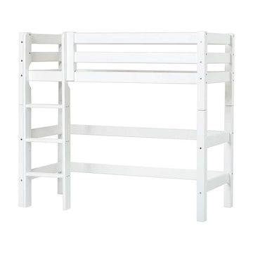 Hoppekids ECO Luxury - Mid-height Bed with Ladder (Multiple Sizes) - White 