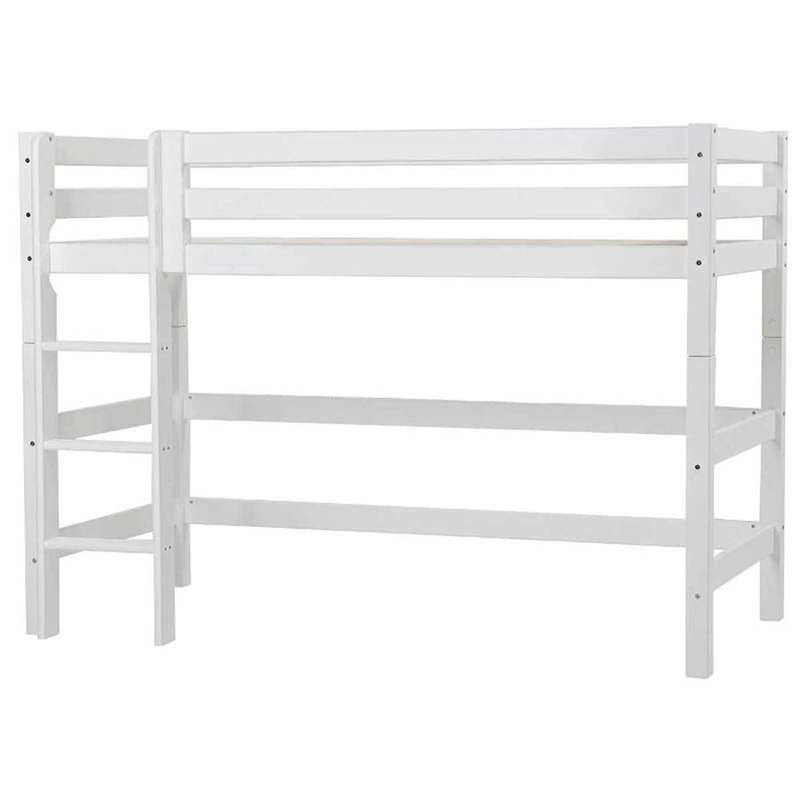 Hoppekids ECO Luxury - Middenhoogslaper m. Ladder (Verschillende Maten) - Wit 