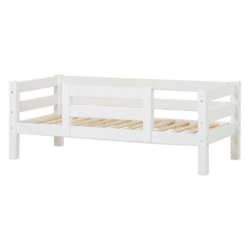 Hoppekids ECO Luxury - Sofa bed with backrest and 1/2 Bed rail (Multiple Sizes) - White 