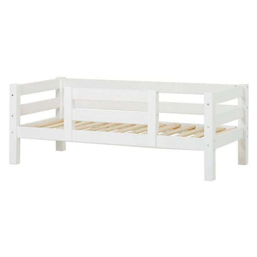 Hoppekids ECO Luxury - Sofá cama con respaldo y 1/2 Barrera cama (Varias Tamaños) - Blanco 