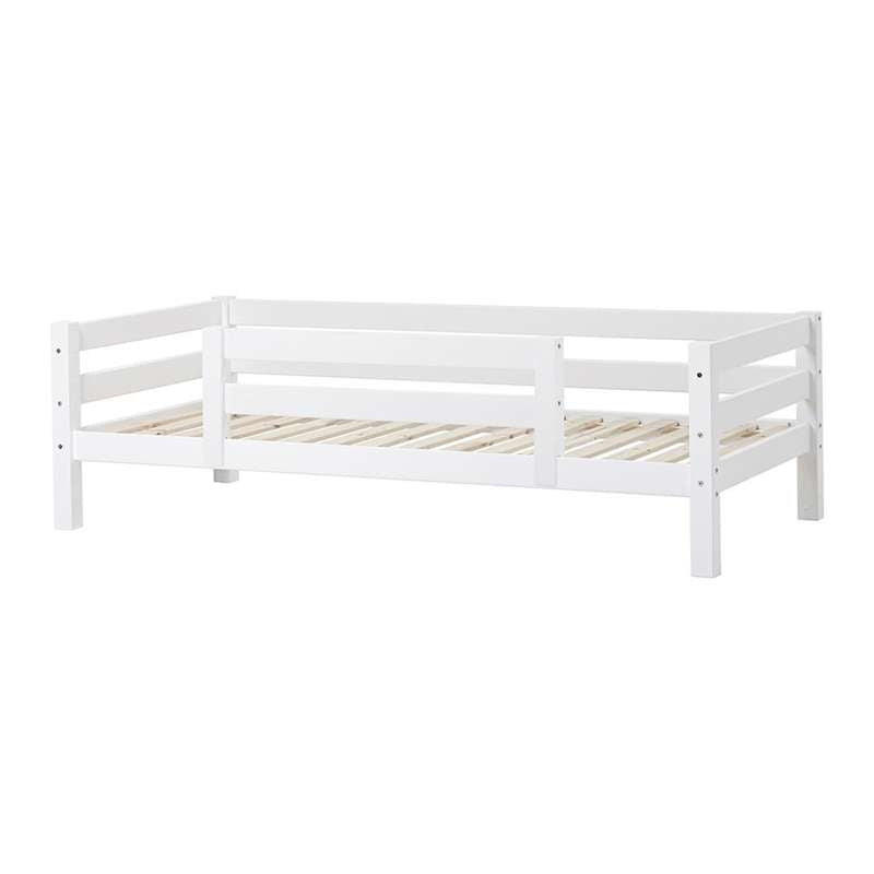 Hoppekids ECO Luxury - Canapé-lit avec dossier et 1/2 Barrière de lit (Plusieurs tailles) - Blanc 