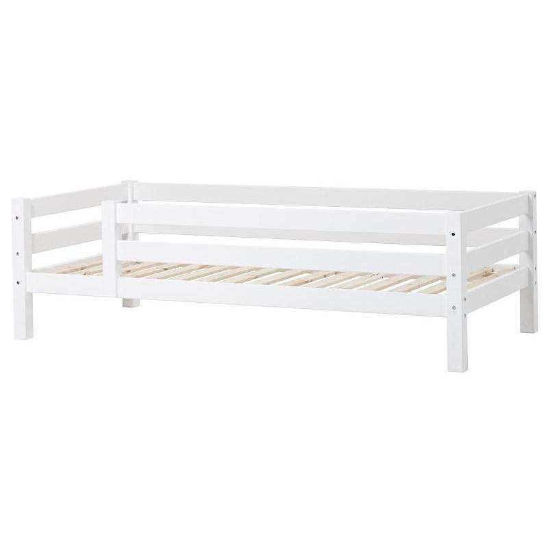 Hoppekids ECO Luxury - Sofá-cama com encosto e Barreira de cama (Vários Tamanhos) - Branco 