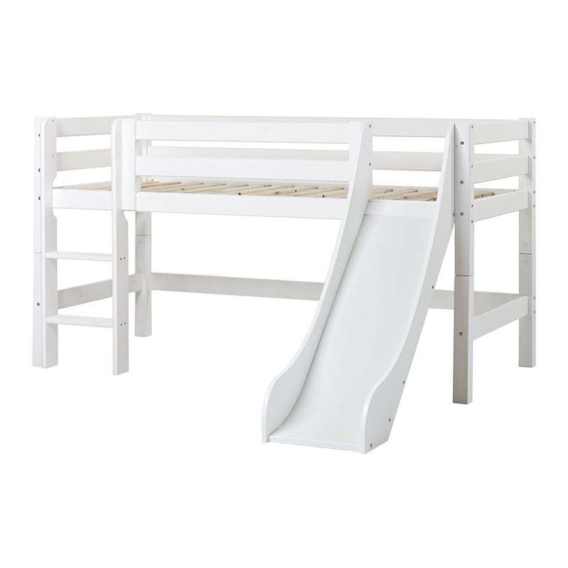 Hoppekids ECO Luxury - Slide to Mid sleeper bed - White 