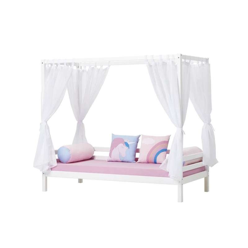 Hoppekids ECO Dream - Céu de cama para Cama com dossel (Vários tamanhos) - Branco/Transparente 