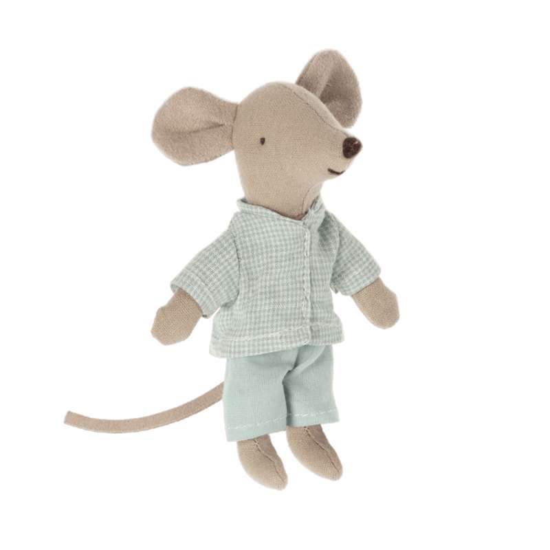 Maileg Clothes for Little Brother Mouse - Blue Pajamas 