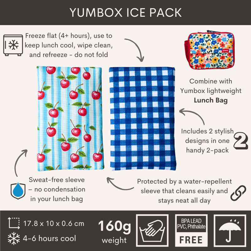 Yumbox Ice Pack Duo - Wkłady chłodzące - Vichy & Cherry