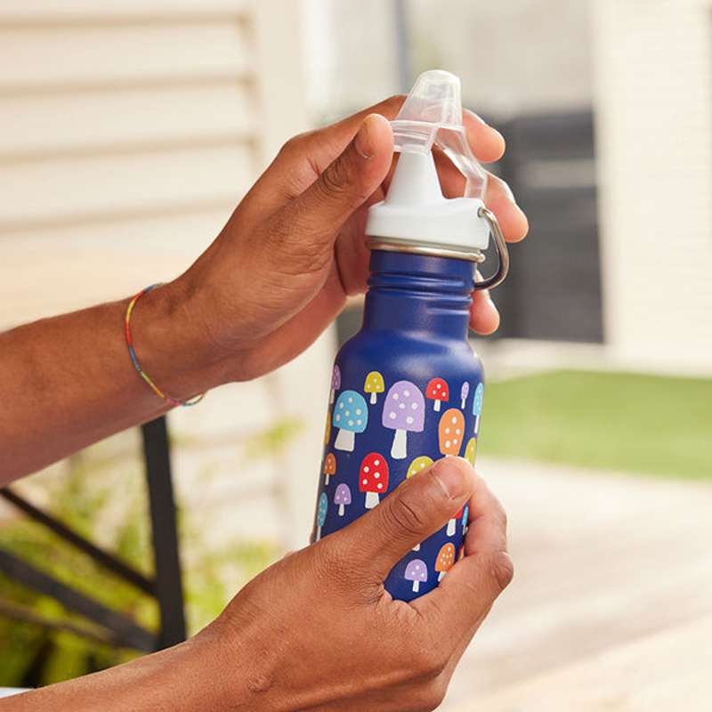 Klean Kanteen Classic Trinkflasche - Kid SippyCap - 355ml - Pilze 