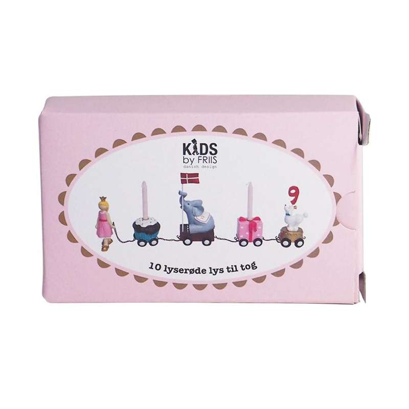 Kids by Friis Birthday candles for trains - light red 