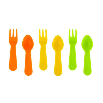 Lunch Punch Mini Spoon and Mini Fork - 3 Sets - Bright 